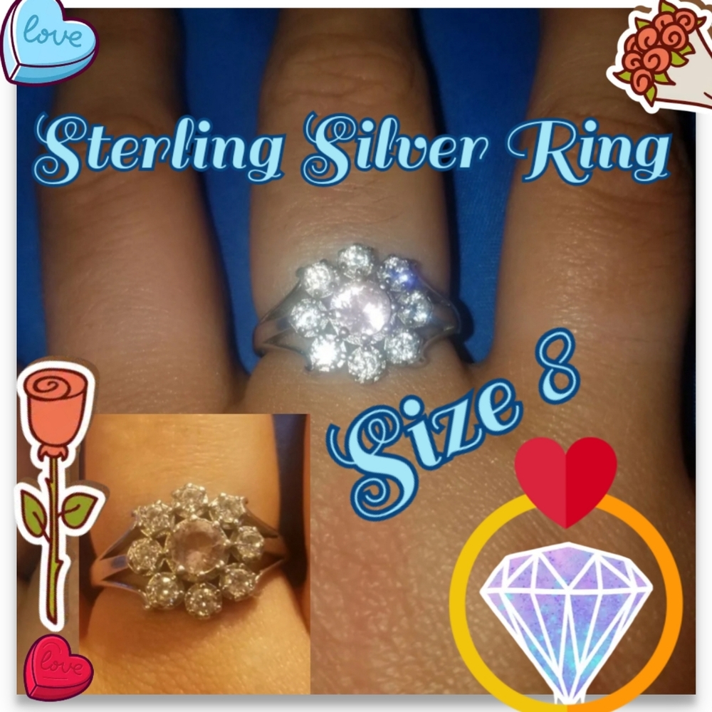 Sterling Silver Ring Size 8, NWOT